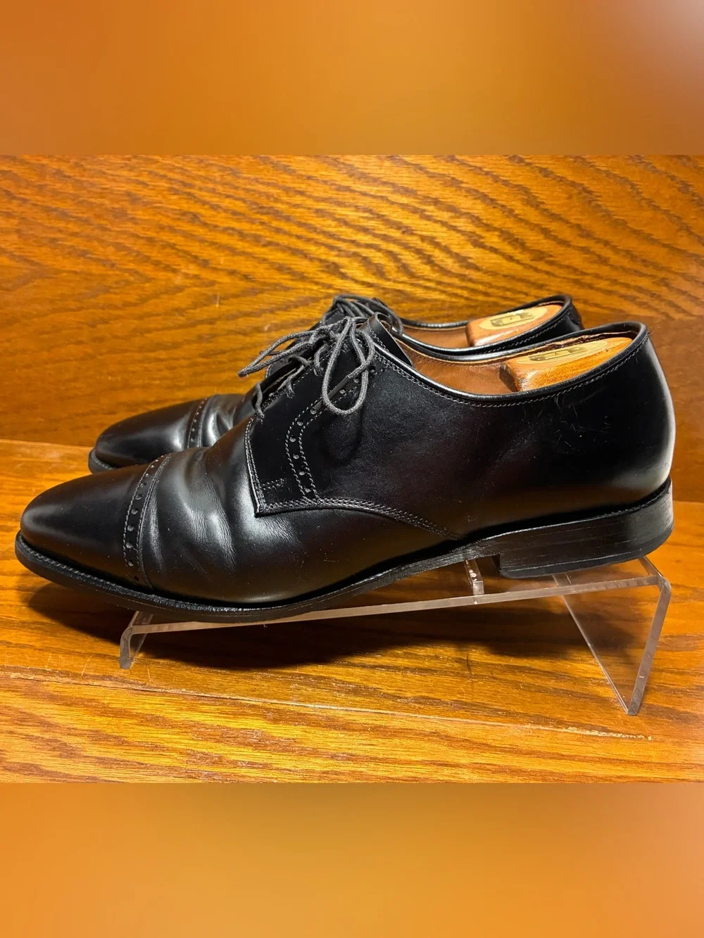 Allen Edmonds Clifton USA Made Cap Toe Derby Oxford Shoes Black Leather Men’s 11
